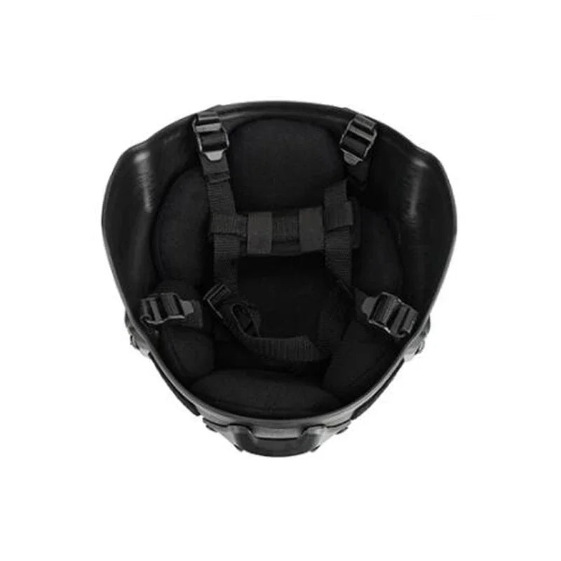 Casque Airsoft Tactique ABS Réglable 56-60 cm avec Rails Latéraux, vue 5