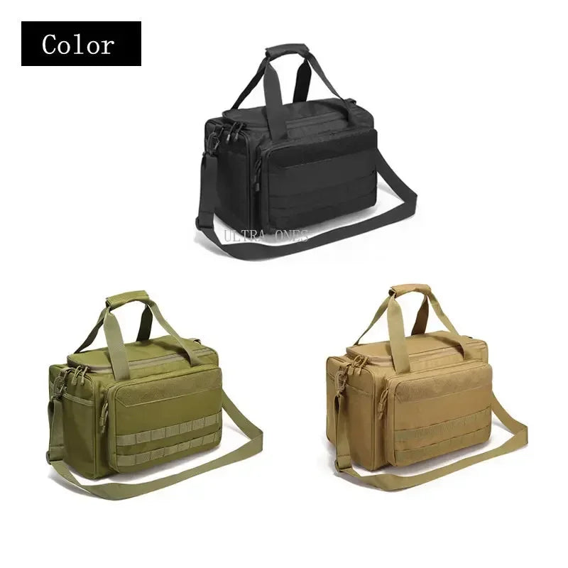 Sac de Tir Tactique Oxford à Cloisons Réglables et Panneaux MOLLE, 36 x 25 x 26 cm, vue 2