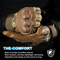Gants Tactiques à Coque Rigide sur les Phalanges, Paume Siliconée et Bouts de Doigts Tactiles, 3 Coloris, S à XL, vue 5