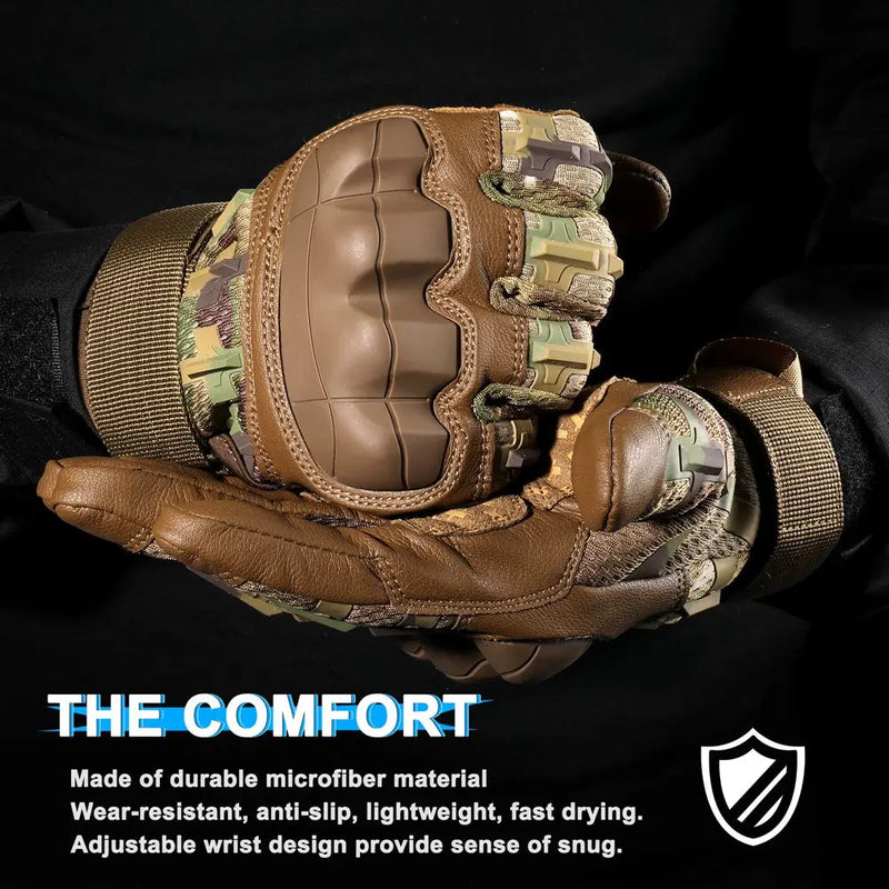 Gants Tactiques à Coque Rigide sur les Phalanges, Paume Siliconée et Bouts de Doigts Tactiles, 3 Coloris, S à XL, vue 5