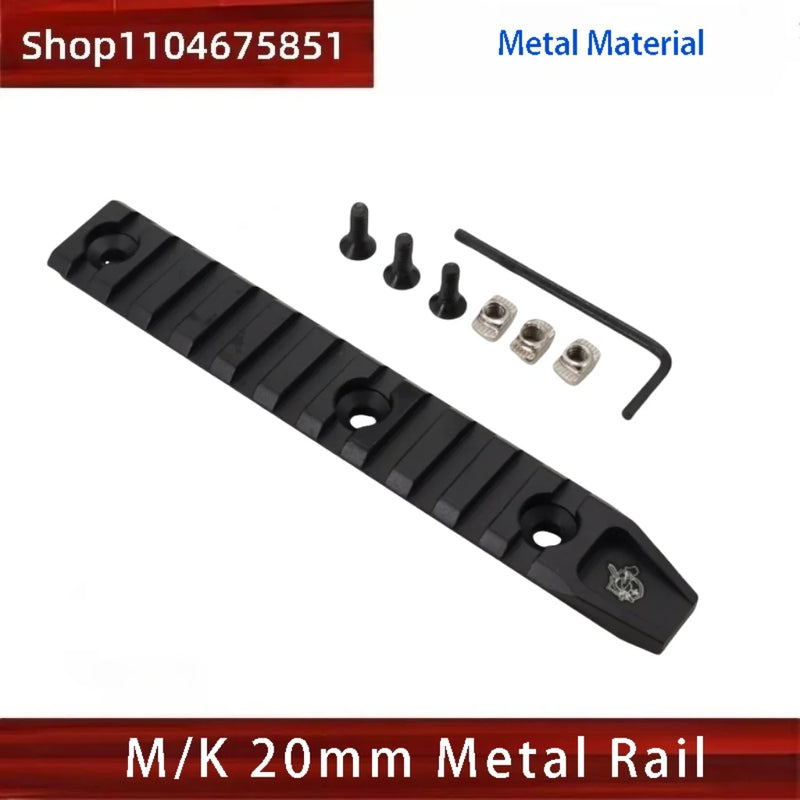 Rail Picatinny 20 mm pour Garde-Main M-LOK et KeyMod, Nylon ou Métal, Rail Seul ou Lot de 5 ou 6 Rails, vue 8