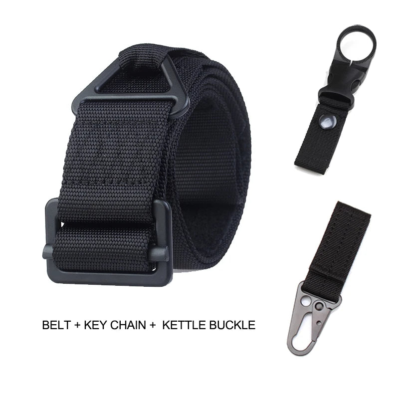 Ceinture Tactique en Nylon à Boucle Métallique, 125 cm, Sangles en Option, vue 11