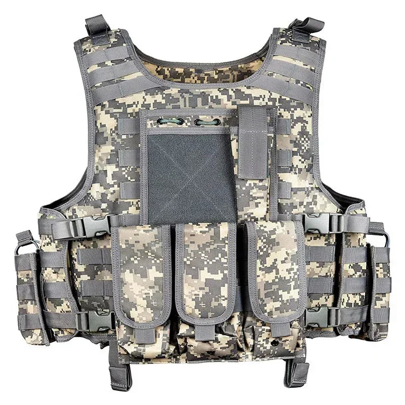 Gilet Tactique MOLLE Oxford 600D Ajustable avec Panneau Écusson, 5 Coloris, vue 3