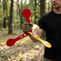 Cible Métallique Basculante en Acier Allié, Rouge et Jaune, 21 cm, vue 3