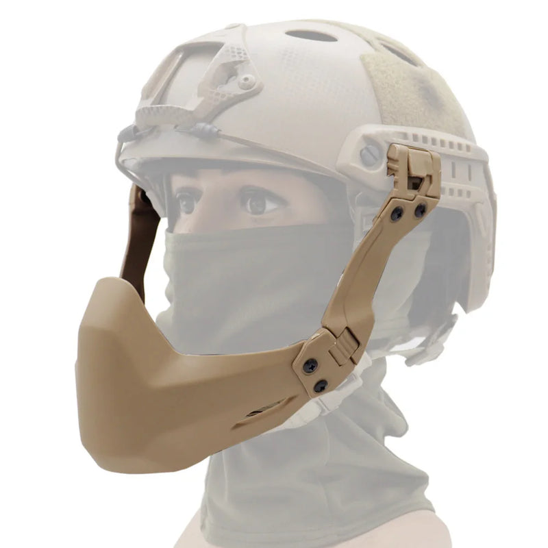 Demi-Masque Airsoft ABS pour Casque FAST, avec ou sans Lunettes Rabattables, vue 4