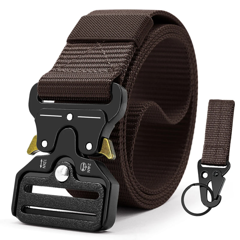 Ceinture Tactique Nylon à Boucle Métal Démontage Rapide, 3,8 cm, avec Mousqueton, vue 13