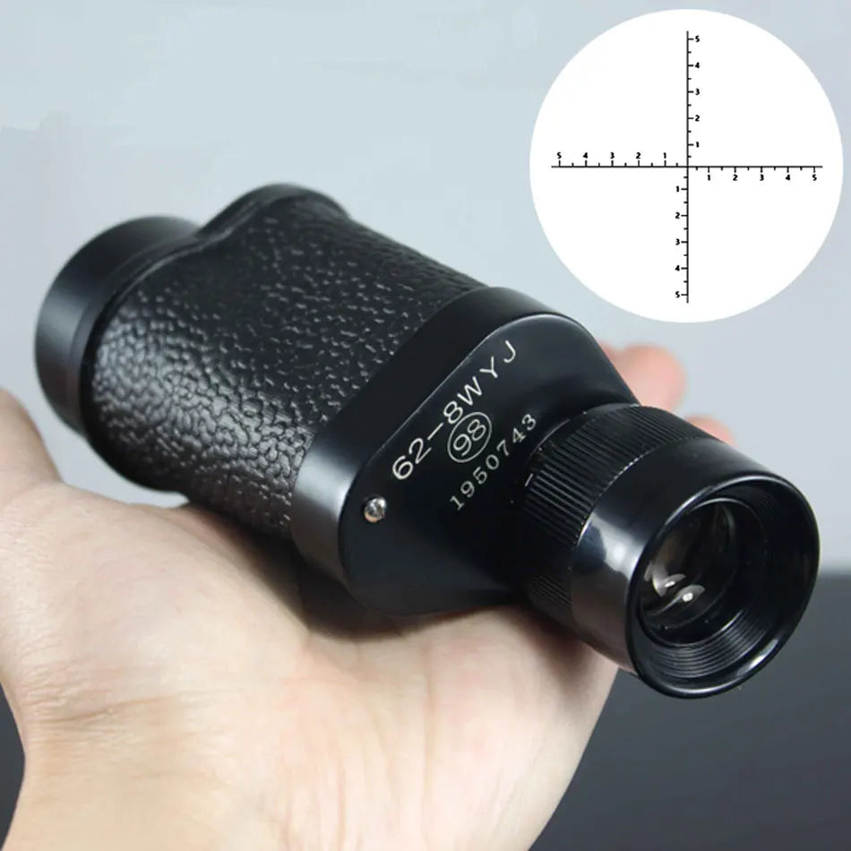 Monoculaire 8x30 Compact BAK4, Noir ou Camouflage, avec ou sans Réticule Gradué