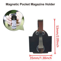 Porte-Chargeur Magnétique de Poche avec Clip pour Pistolet 9 mm et .40, Noir