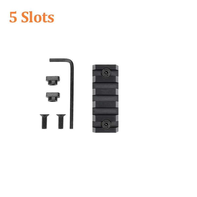 Section de Rail Picatinny 21 mm pour Garde-Main M-LOK, Noire, 3 à 13 Fentes, vue 7