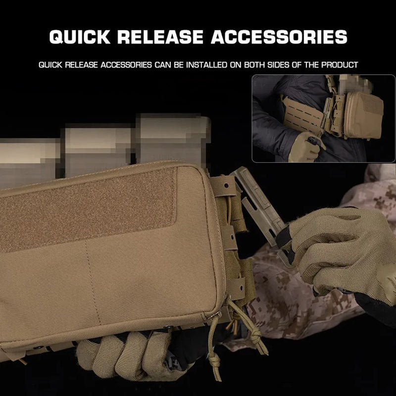 Porte-Chargeurs Triple à Panneau Frontal MOLLE Découpe Laser pour Gilet, Six Coloris, vue 4