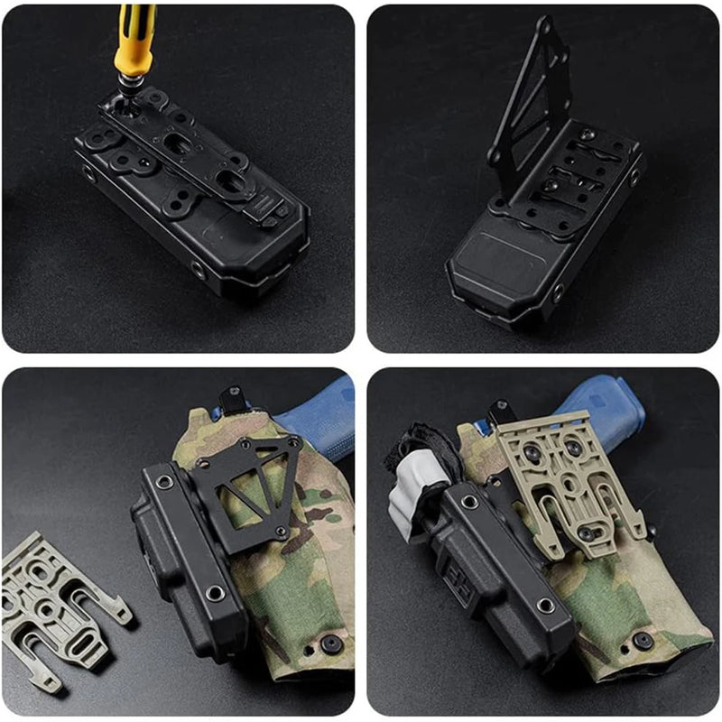 Platine d'Extension de Holster en Acier Inoxydable Noir, 1 ou 2 Pièces, vue 7