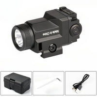 Lampe de Pistolet 800 Lumens à Fixation Rapide sur Rail 20 mm, USB-C, Mode Stroboscopique, avec Coffret, vue 2