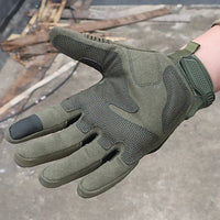 Gants Tactiques en Similicuir et Tissu Aéré, Coque Rigide, Noir, Vert Armée ou Sable, vue 2