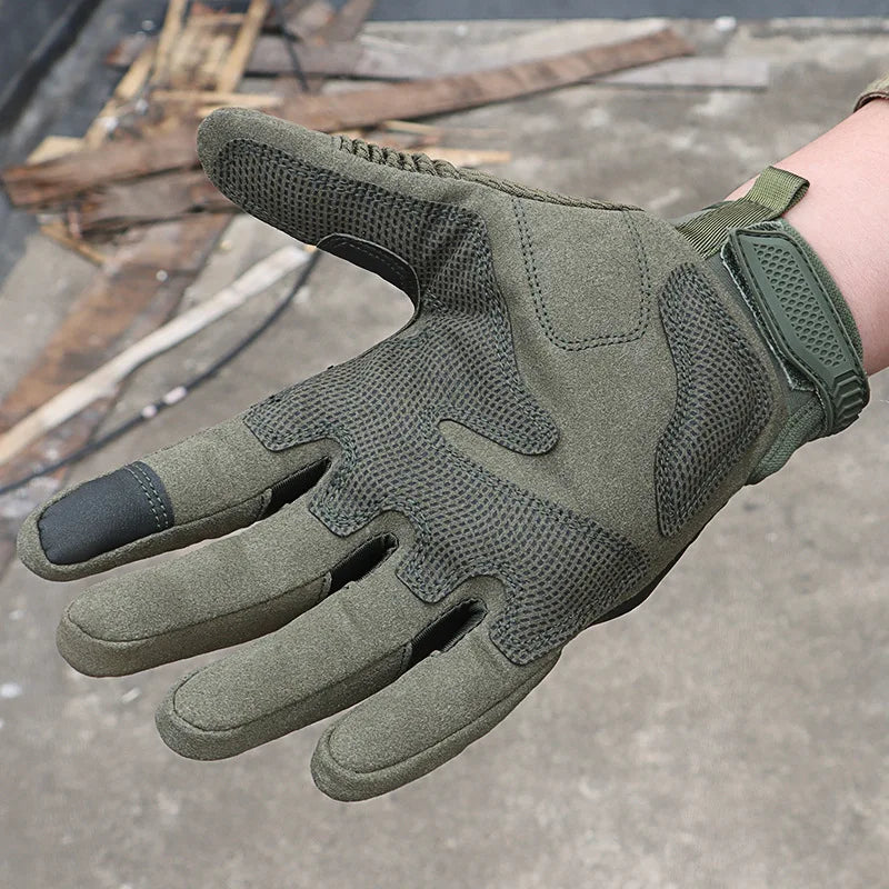 Gants Tactiques en Similicuir et Tissu Aéré, Coque Rigide, Noir, Vert Armée ou Sable, vue 2