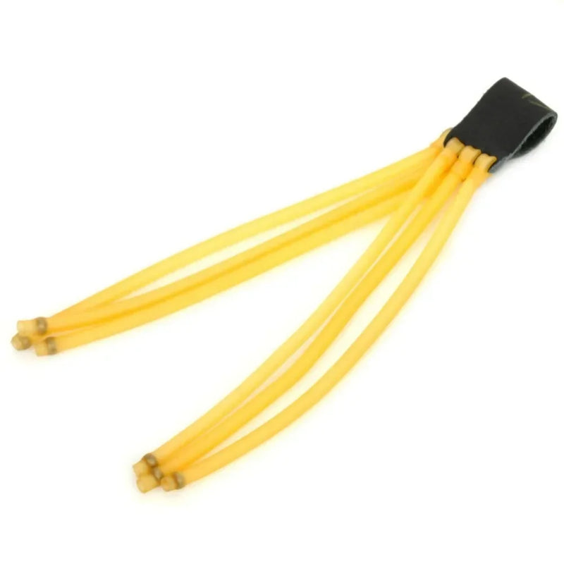 Élastique de Lance-Pierre Jaune en Faisceau de Tubes, Attache Noire, 30 cm