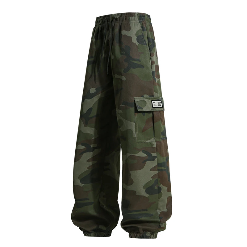 Pantalon Cargo Camouflage Ample pour Homme, Taille Élastique et Poches, 3 Coloris, S à XXXL, vue 4