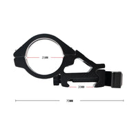 Support de Lampe Torche 25,4 mm pour Rail Picatinny, Déport 45°, Vis ou Levier, vue 5