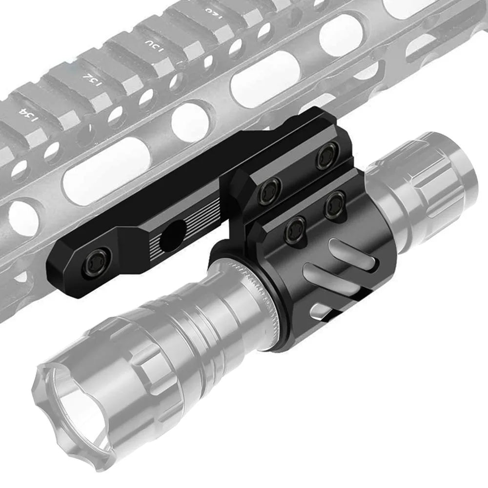 Support de Lampe Tactique Déporté pour Garde-Main M-LOK, Aluminium Noir