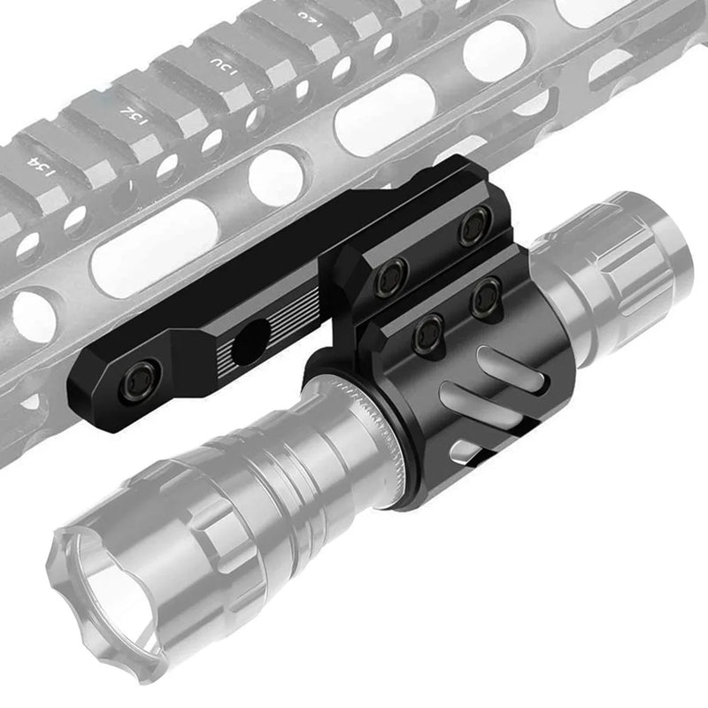 Support de Lampe Tactique Déporté pour Garde-Main M-LOK, Aluminium Noir