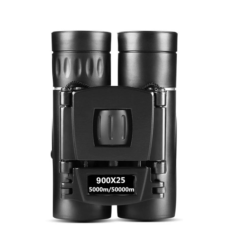 Jumelles Pliantes Compactes Noires, Objectif 25 mm, Support Smartphone en Option