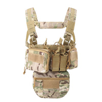 Gilet Tactique Chest Rig Nylon 500D avec Poches Frontales, Poche Pendante en Option, vue 17