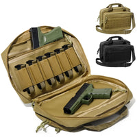 Sac de Tir pour Pistolet en Toile Oxford, 34 x 24 x 12 cm, Poches Chargeurs et MOLLE