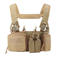 Gilet Tactique Chest Rig Nylon 500D avec Poches Frontales, Poche Pendante en Option, vue 15