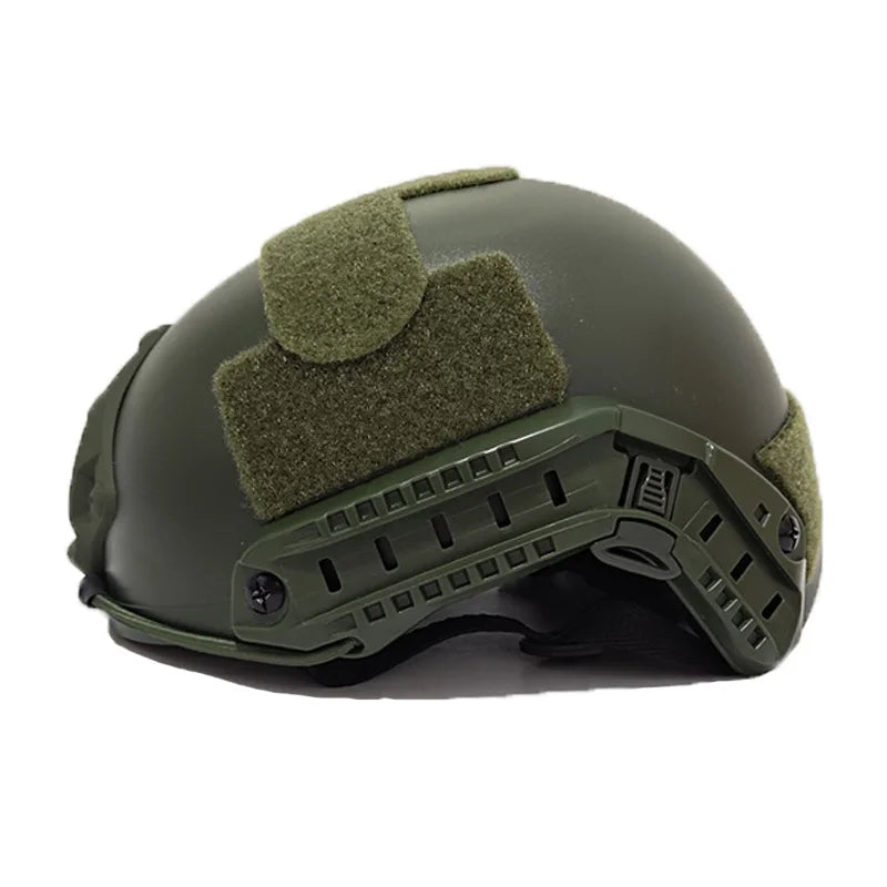 Casque Airsoft Tactique avec ou sans Orifices, Rails Latéraux et Bandes Auto-Agrippantes, vue 7