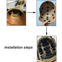 Suspension à Molette et Coussinets pour Casque Tactique, Sable, Vert ou Noir, vue 4