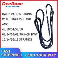 Corde d'Arc Polyester Noire avec Protège-Doigt, 122 à 178 cm, 12 à 18 Brins, vue 5