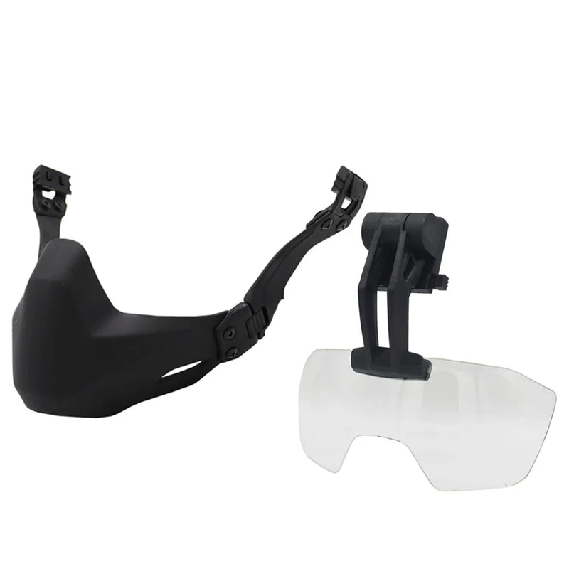 Demi-Masque Airsoft ABS pour Casque FAST, avec ou sans Lunettes Rabattables, vue 8