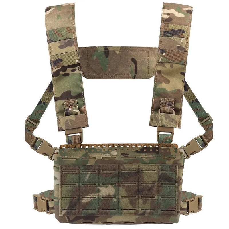 Gilet Tactique Micro Chest Rig à Découpe Laser MOLLE avec Triple Porte-Chargeur, vue 2