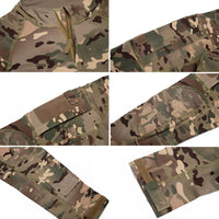 Chemise de Combat Camouflage Stretch à Col Montant et Quart de Zip, Homme, vue 6