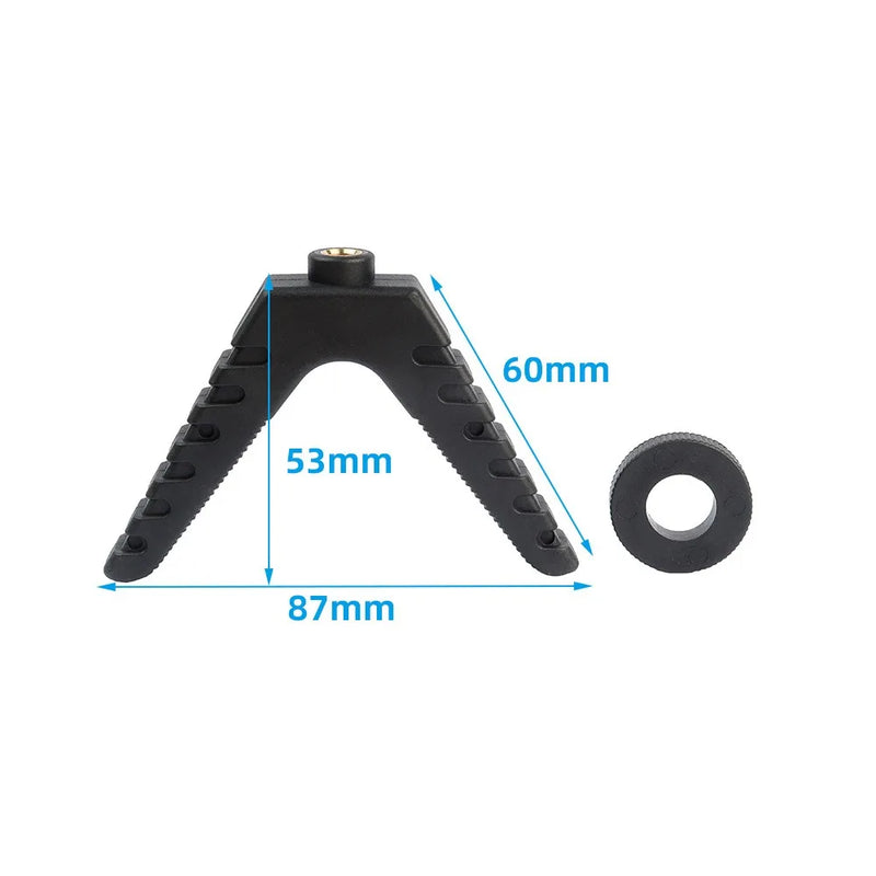Fourche de Tir en V en Plastique Noir pour Canne de Tir, Filetage M6, Largeur 87 mm, vue 4