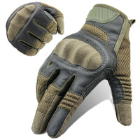 Gants Tactiques en Similicuir et Tissu Aéré, Coque Rigide, Noir, Vert Armée ou Sable, vue 5