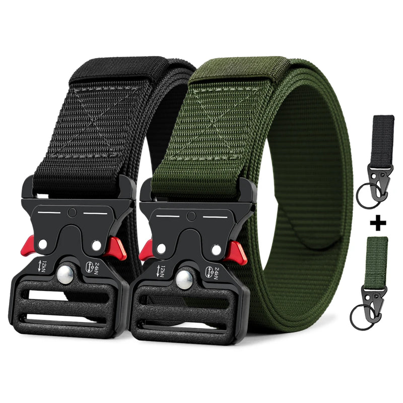 Ceinture Tactique Nylon à Boucle Métal Démontage Rapide, 3,8 cm, avec Mousqueton, vue 16