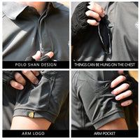 Polo Tactique Homme à Manches Courtes, Séchage Rapide et Poches de Manche, 4 Coloris, vue 6