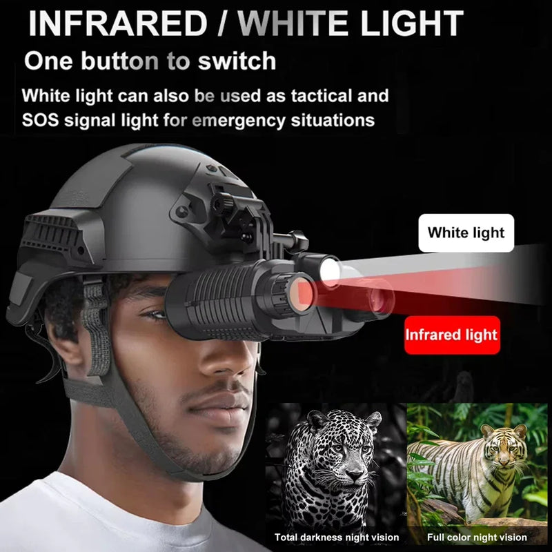 Jumelles de Vision Nocturne 4K à Fixer sur Casque ou Bandeau, Écran 8,9 cm, vue 3