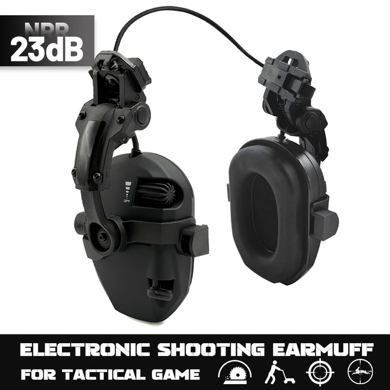 Casque Anti-Bruit Électronique pour Rails de Casque Tactique, Trois Coloris, vue 2