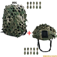Kit Camouflage 3D pour Casque et Sac à Dos, 60 ou 80 L, vue 9