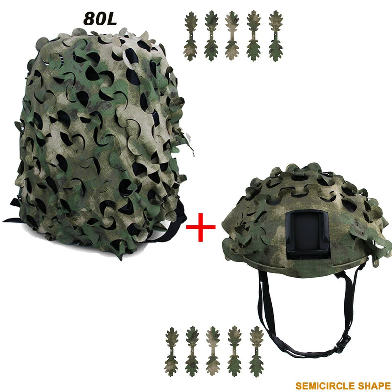 Kit Camouflage 3D pour Casque et Sac à Dos, 60 ou 80 L, vue 9