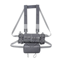 Gilet Tactique de Poitrine Modulable en Nylon 600D avec Poche Pendante Zippée, vue 11