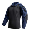 Chemise de Combat Airsoft à Capuche Amovible et Demi-Zip, Homme, 6 Coloris