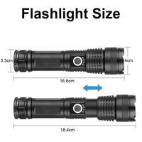 Lampe Tactique Rechargeable 5 Modes, Batterie 18650 ou 26650, Coffret en Option, vue 6