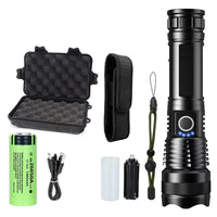 Lampe Tactique Rechargeable 5 Modes, Batterie 18650 ou 26650, Coffret en Option, vue 8