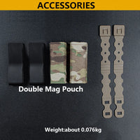 Porte-Chargeur Pistolet 9 mm Simple ou Double en Nylon avec Fixation MOLLE, vue 2