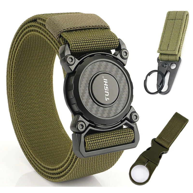 Ceinture Tactique Élastique Nylon, Boucle Rotative en Zinc, 125 cm, vue 10