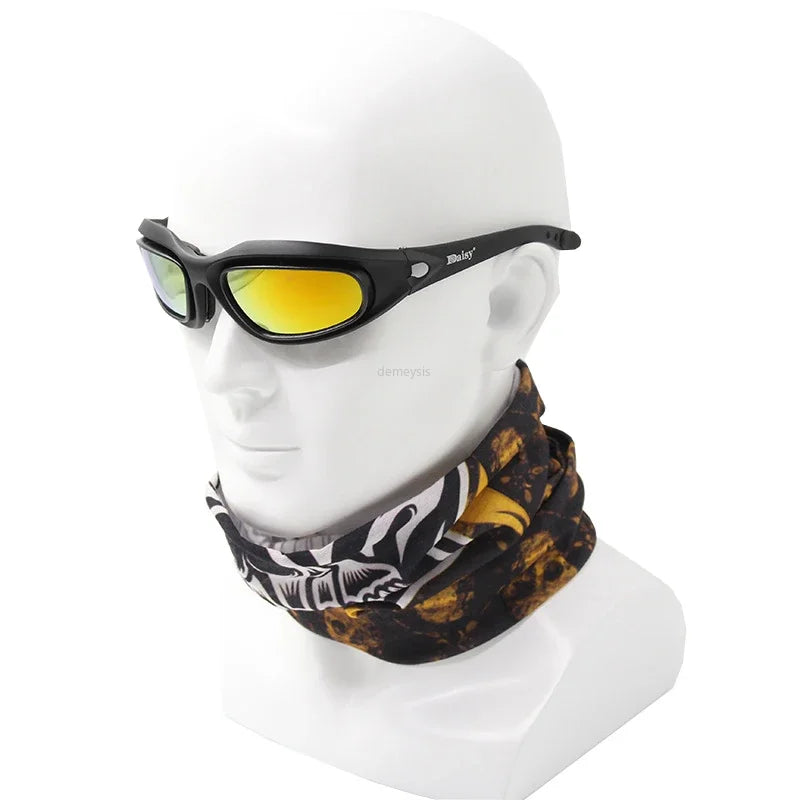 Lunettes Tactiques 4 Verres Interchangeables Cuivre, Fumé, Transparent, Jaune, vue 6