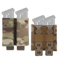 Porte-Chargeur Pistolet 9 mm Simple ou Double en Nylon avec Fixation MOLLE