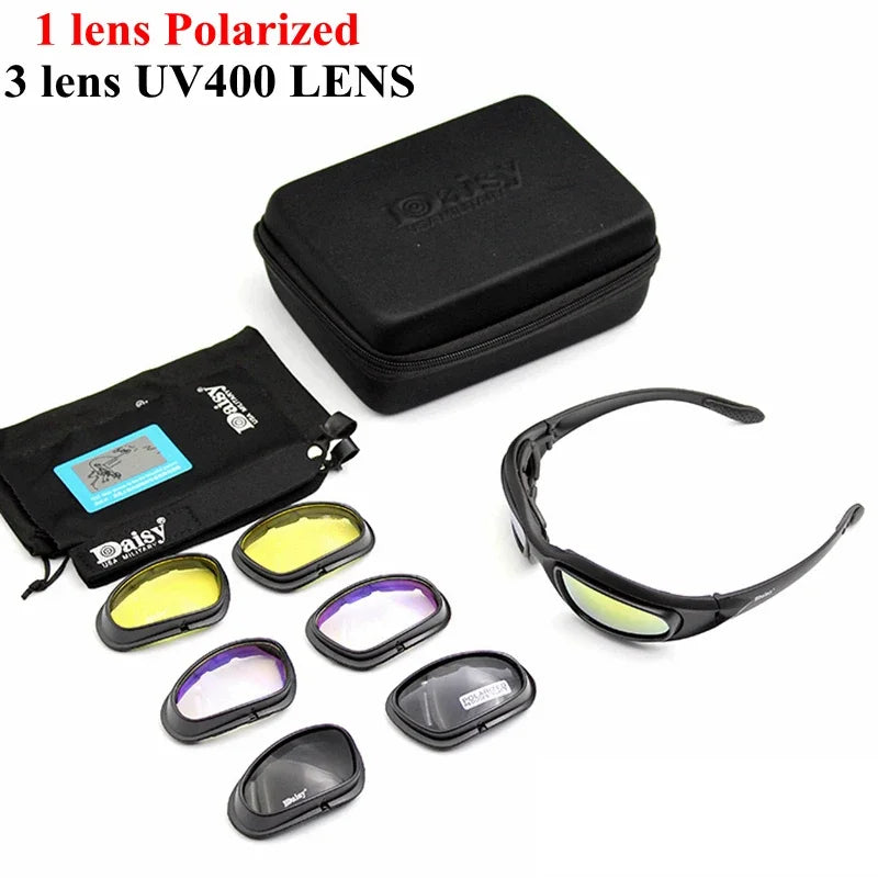 Lunettes Tactiques 4 Verres Interchangeables Cuivre, Fumé, Transparent, Jaune, vue 7
